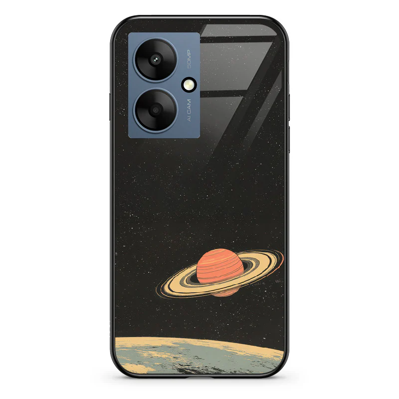 Glass Phone Case Saturn's Moons Landscape - Image 104