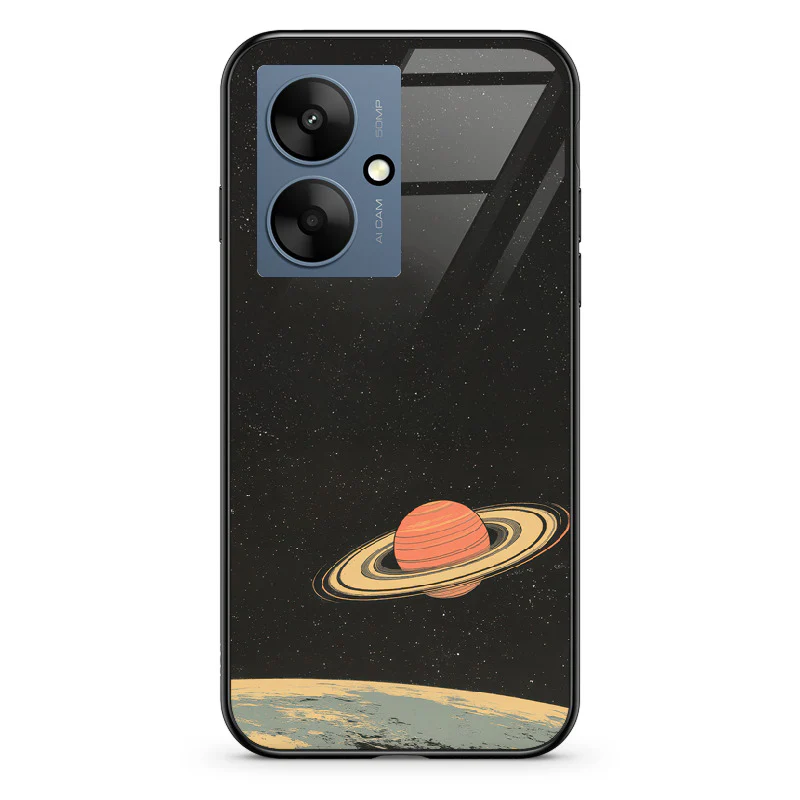Glass Phone Case Saturn's Moons Landscape - Image 105
