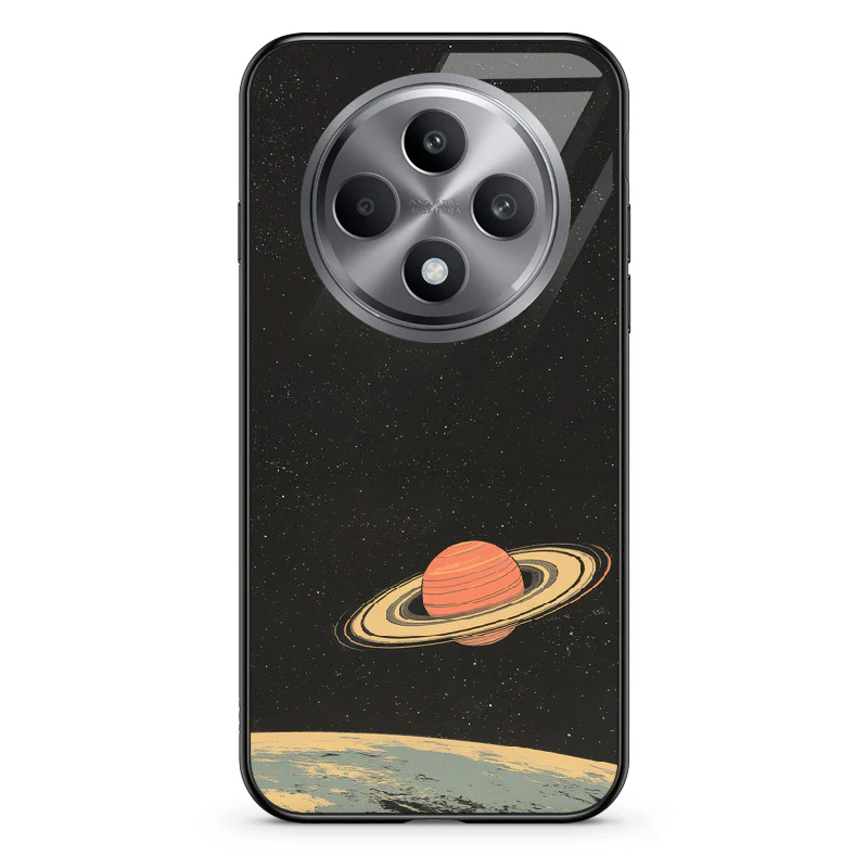 Glass Phone Case Saturn's Moons Landscape - Image 114