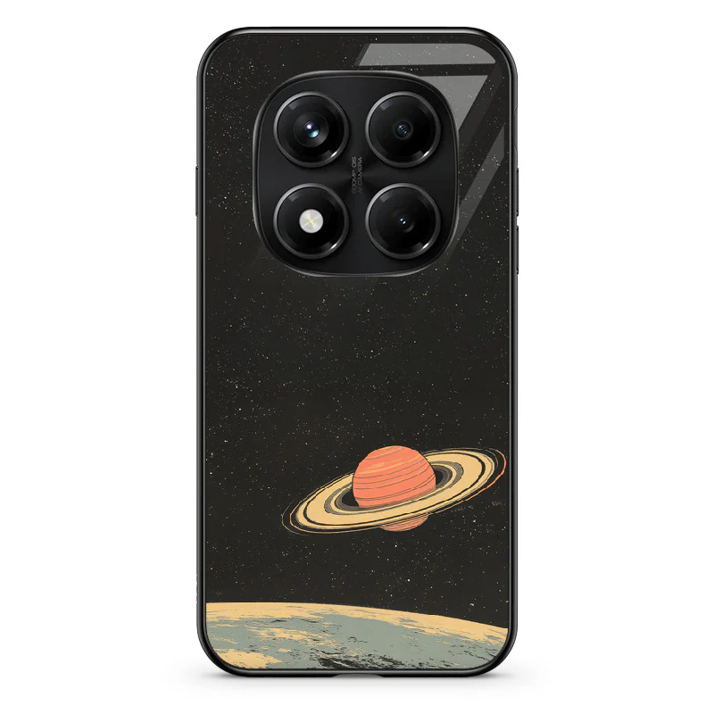 Glass Phone Case Saturn's Moons Landscape - Image 121