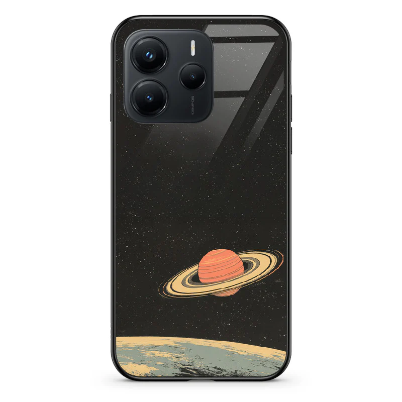 Glass Phone Case Saturn's Moons Landscape - Image 127