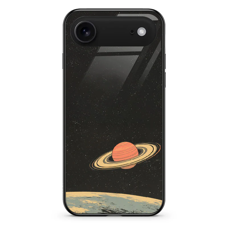 Glass Phone Case Saturn's Moons Landscape - Image 132