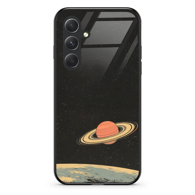 Glass Phone Case Saturn's Moons Landscape - Image 139