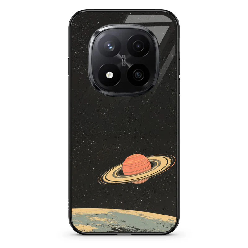 Glass Phone Case Saturn's Moons Landscape - Image 142