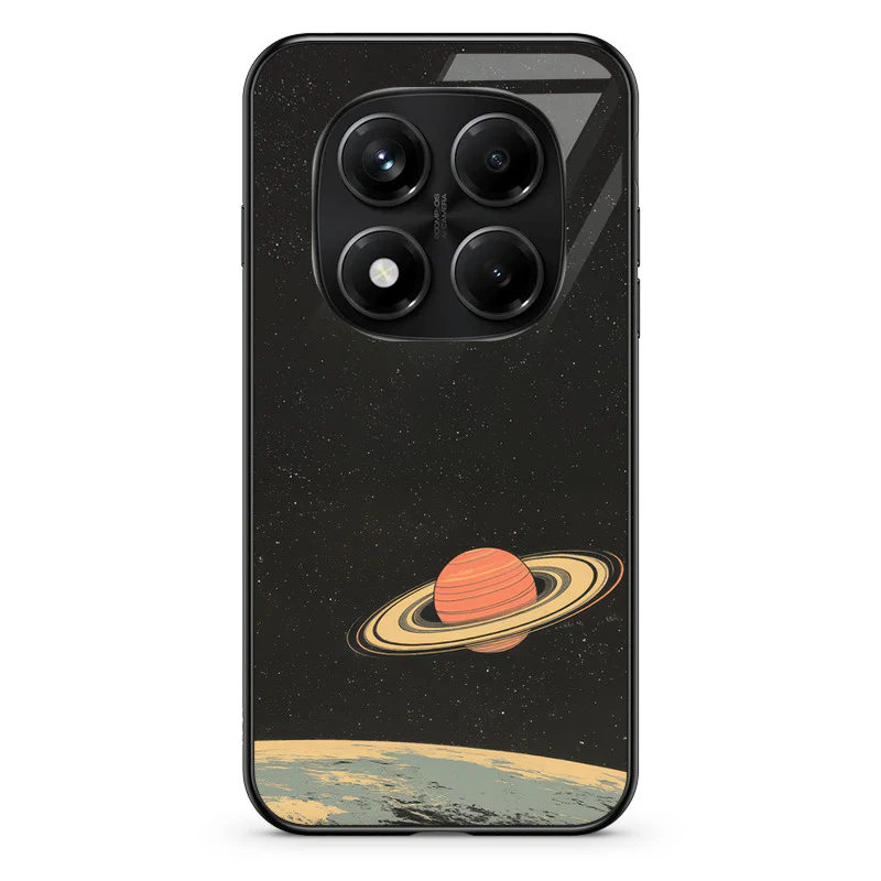 Glass Phone Case Saturn's Moons Landscape - Image 143