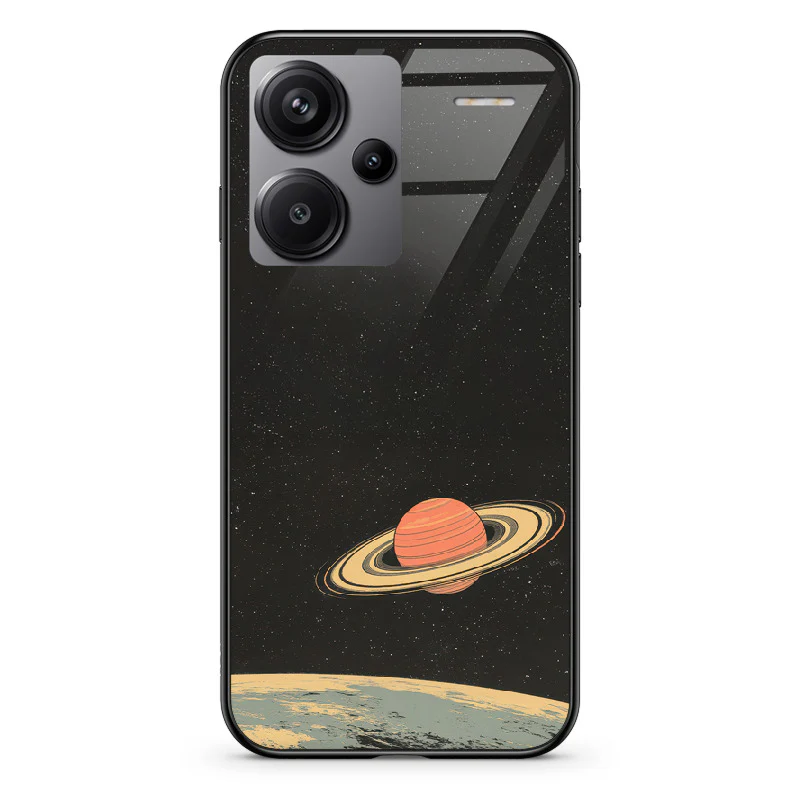 Glass Phone Case Saturn's Moons Landscape - Image 16