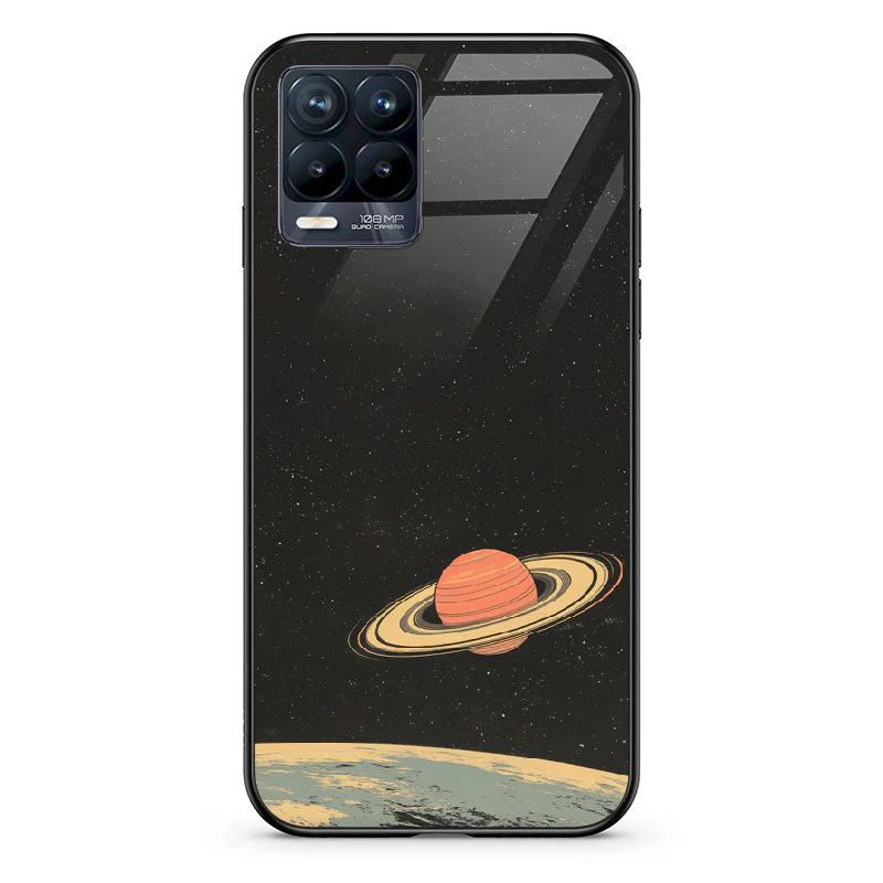 Glass Phone Case Saturn's Moons Landscape - Image 28