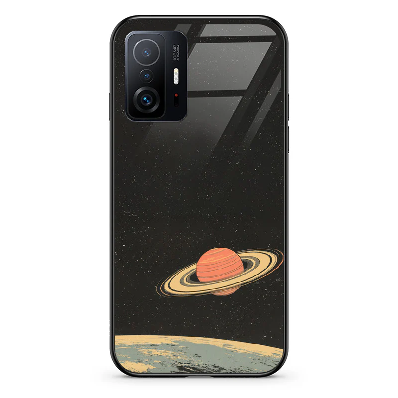 Glass Phone Case Saturn's Moons Landscape - Image 39