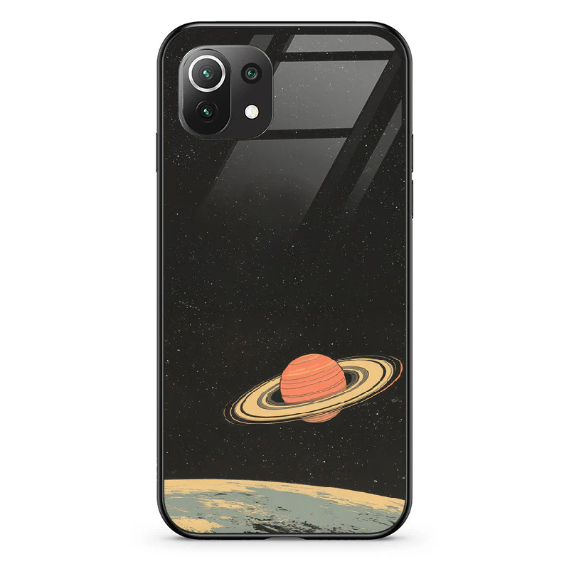 Glass Phone Case Saturn's Moons Landscape - Image 40
