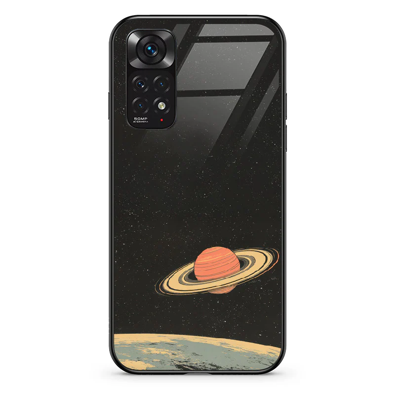 Glass Phone Case Saturn's Moons Landscape - Image 41