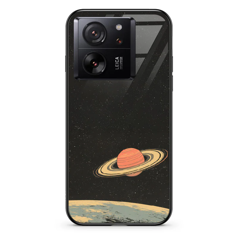 Glass Phone Case Saturn's Moons Landscape - Image 84