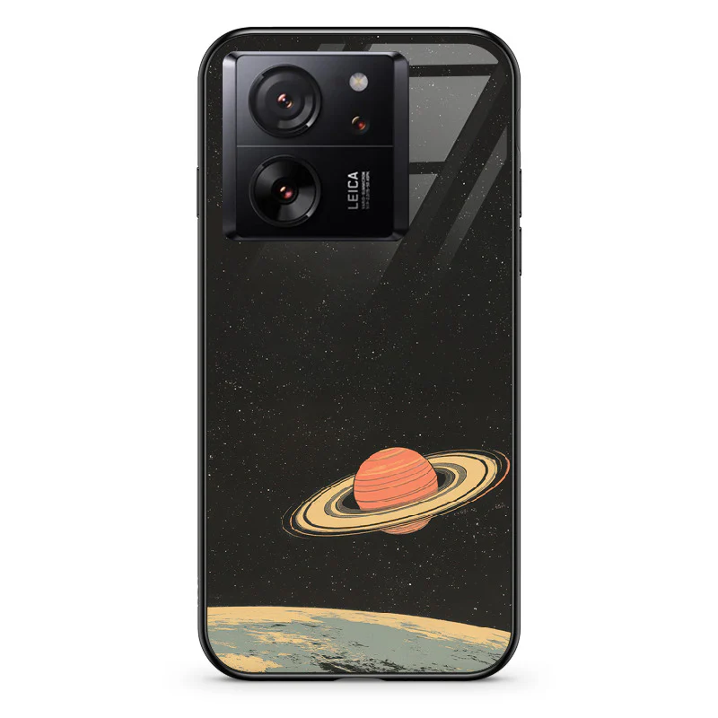Glass Phone Case Saturn's Moons Landscape - Image 85