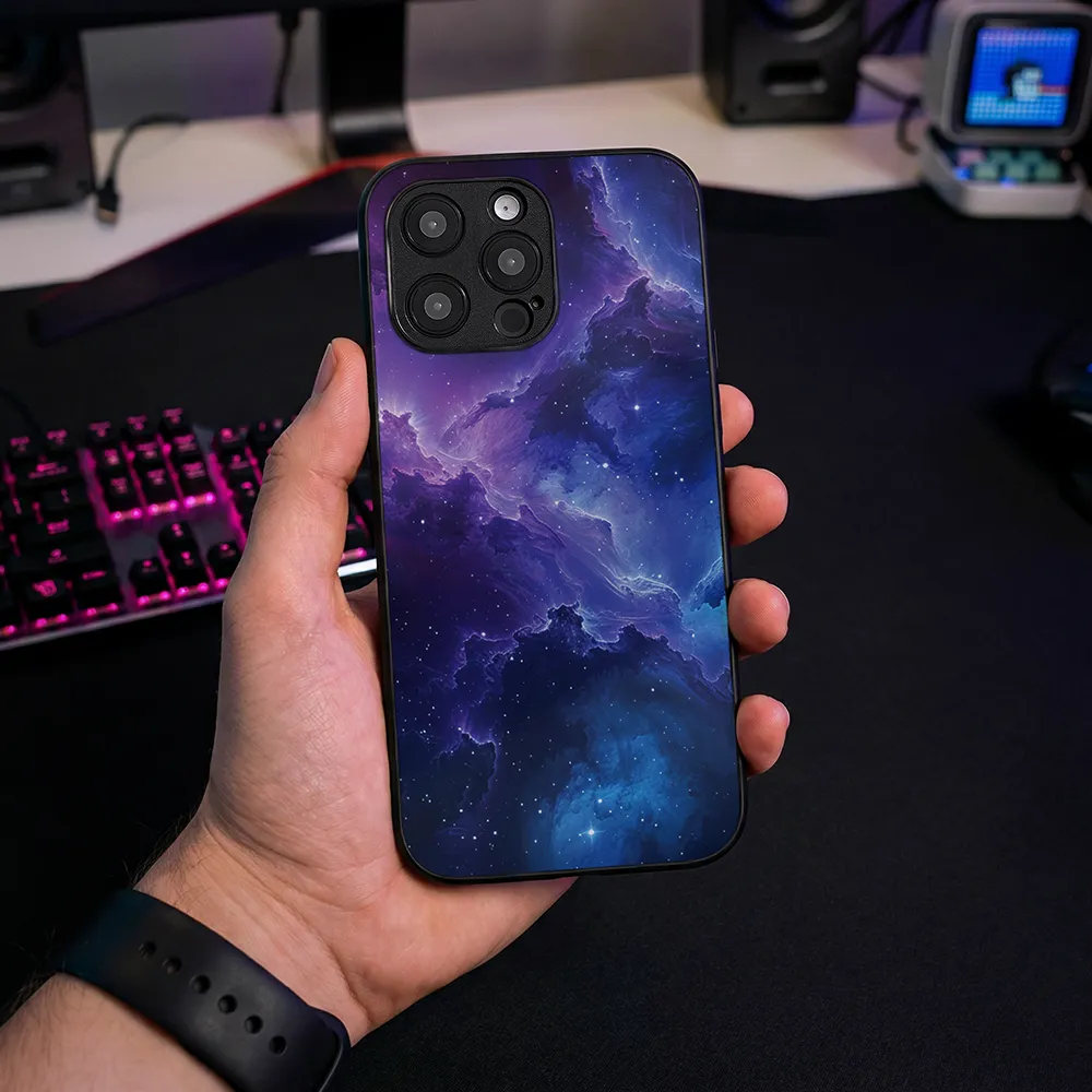 Glass Phone Case Starry Clouds - Image 2