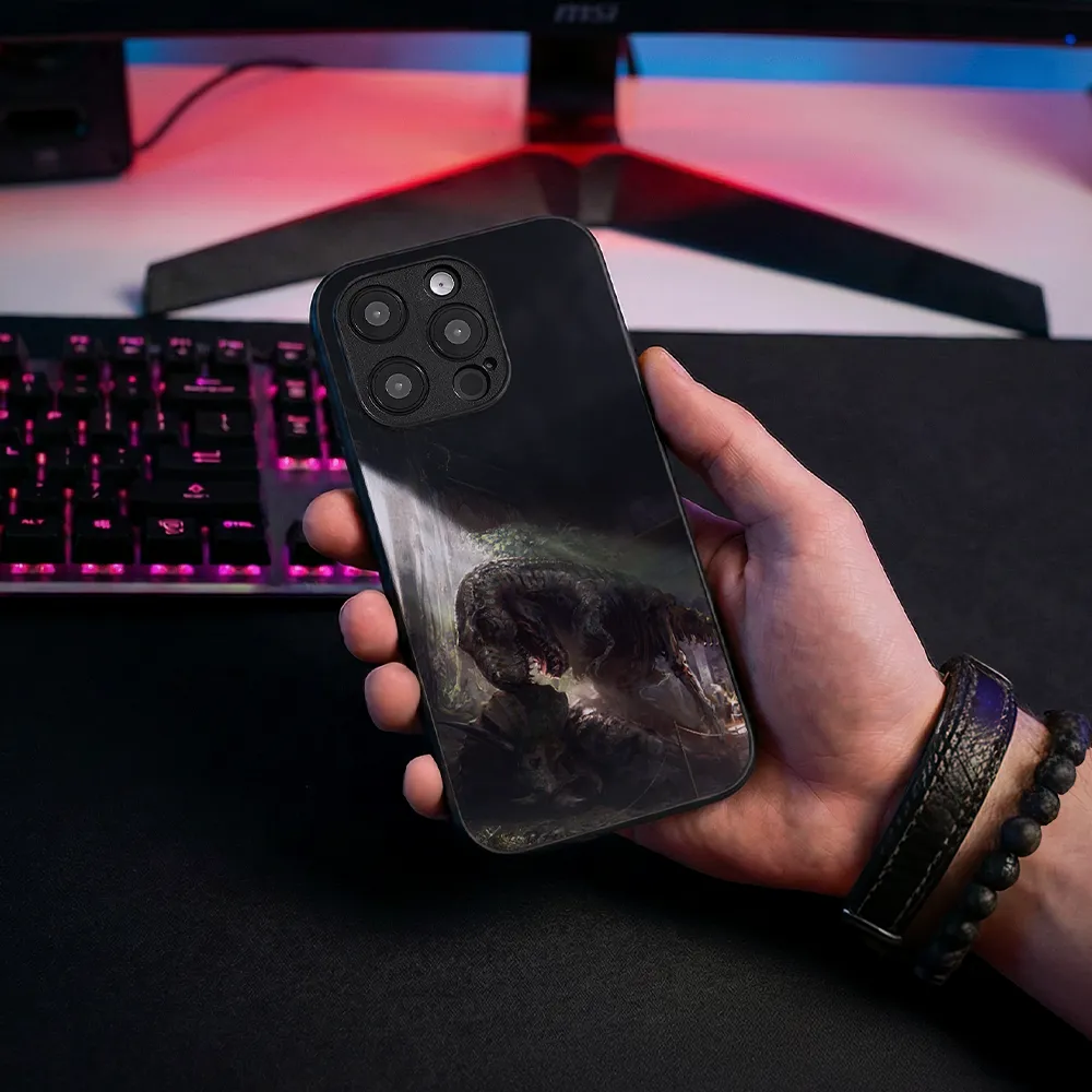 Glass Phone Case T-Rex Echoes Through Time - Image 3