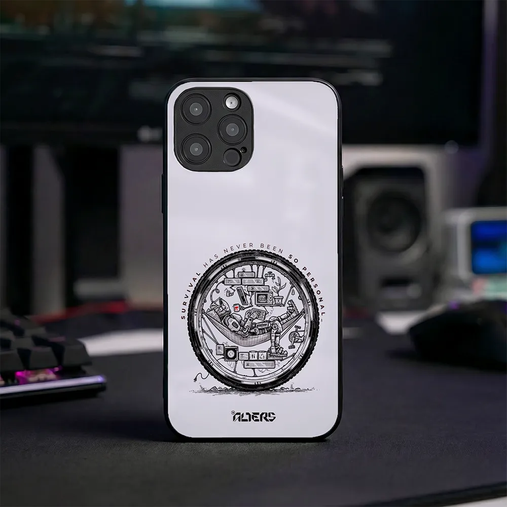 Glass Phone Case They See Me Rollin