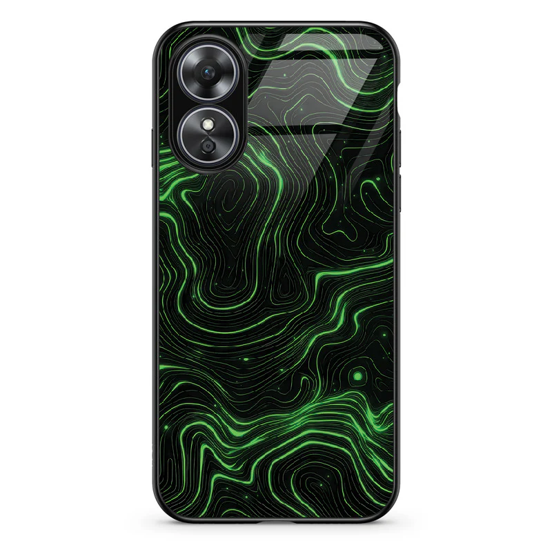 Glass Phone Case Topographic Green - Image 100