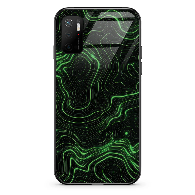 Glass Phone Case Topographic Green - Image 111