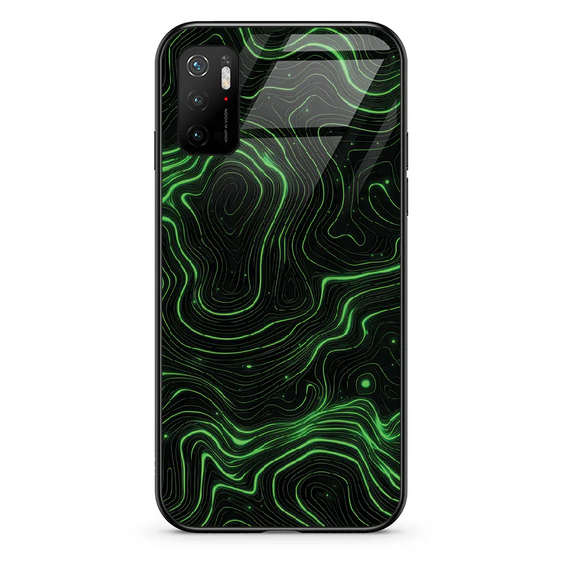 Glass Phone Case Topographic Green - Image 112