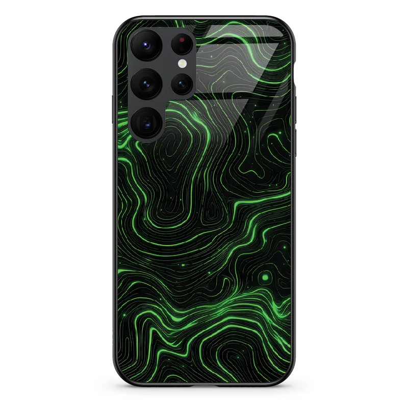 Glass Phone Case Topographic Green - Image 119