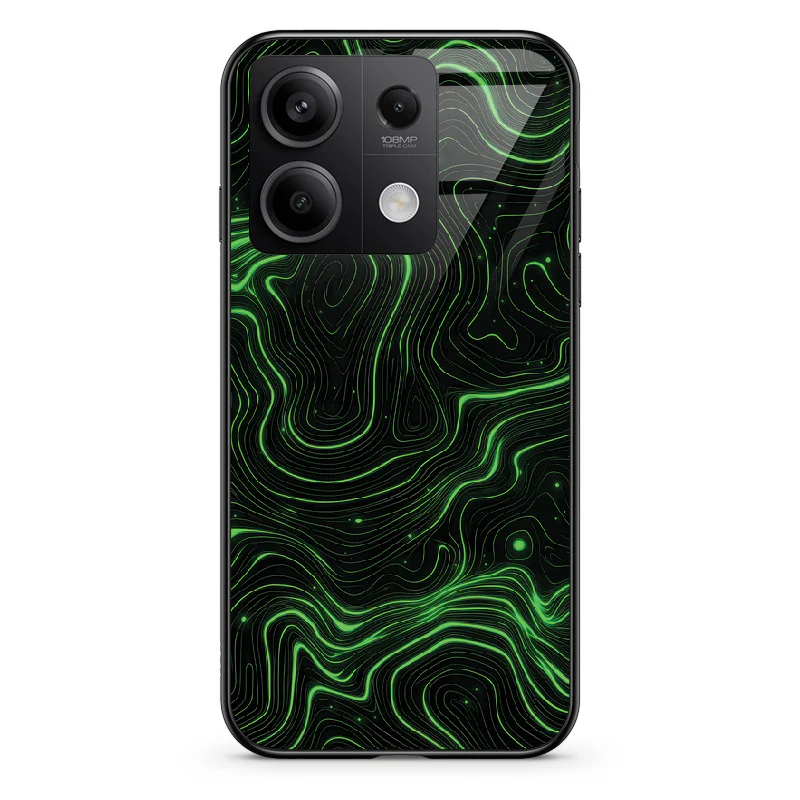 Glass Phone Case Topographic Green - Image 12