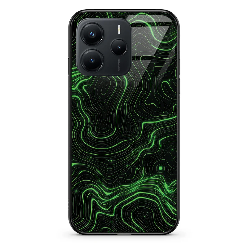 Glass Phone Case Topographic Green - Image 122