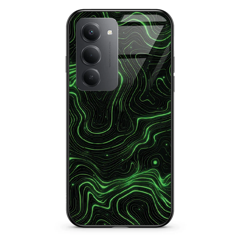 Glass Phone Case Topographic Green - Image 136