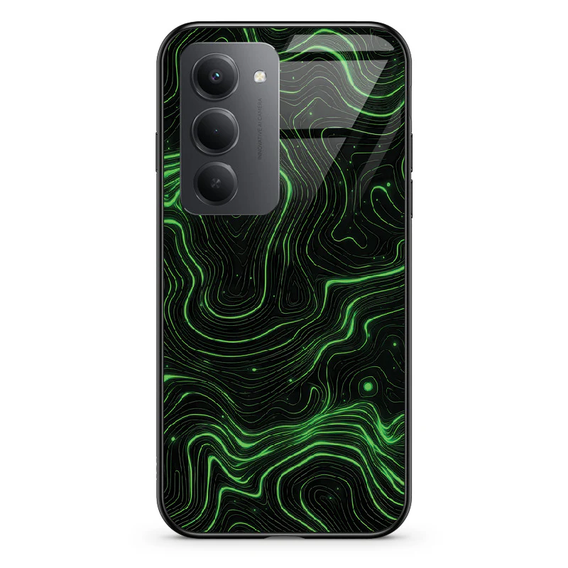 Glass Phone Case Topographic Green - Image 137