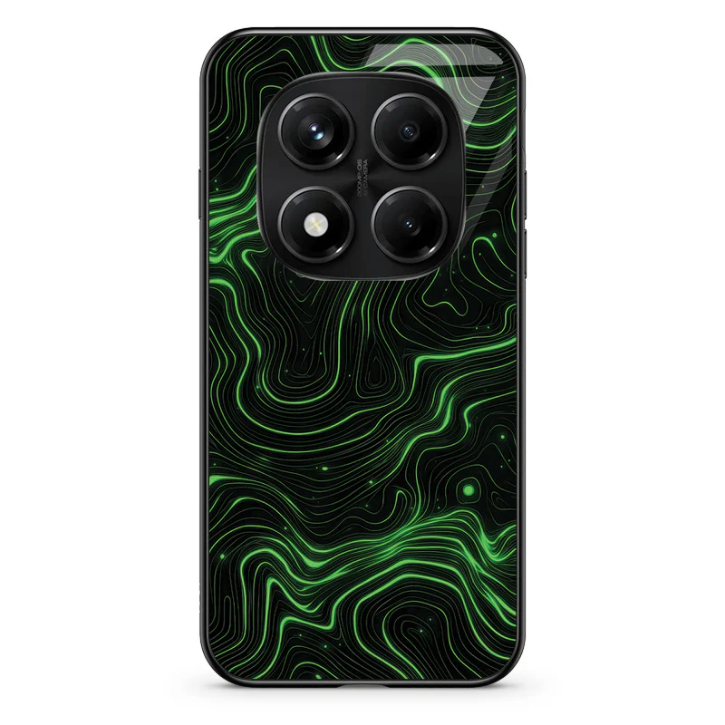Glass Phone Case Topographic Green - Image 140