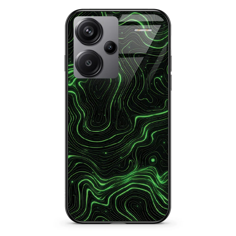Glass Phone Case Topographic Green - Image 16