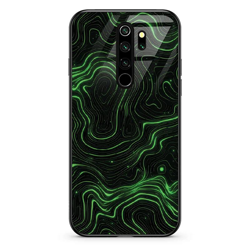Glass Phone Case Topographic Green - Image 19
