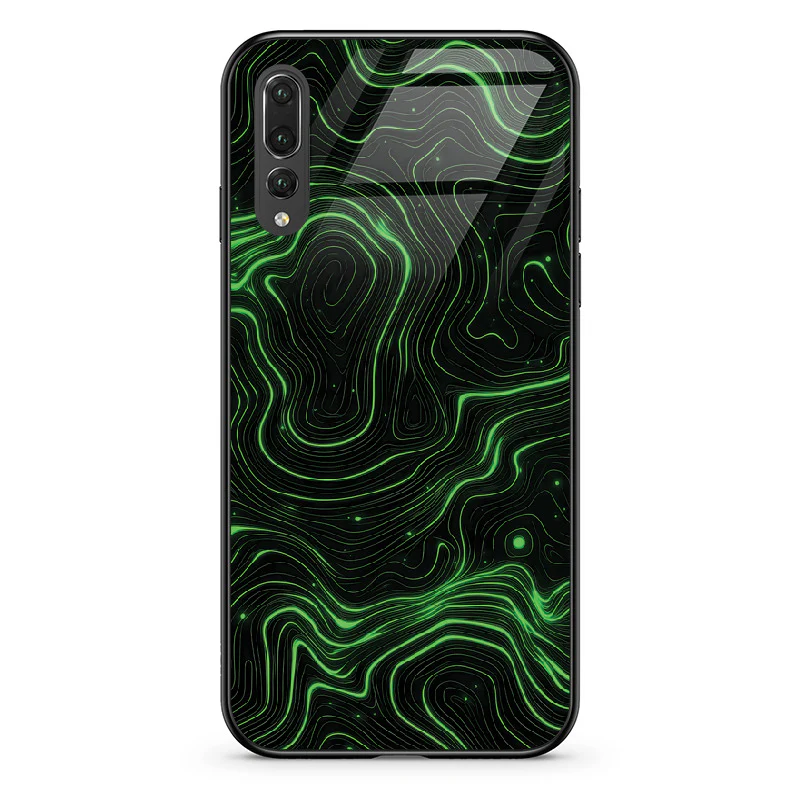 Glass Phone Case Topographic Green - Image 20