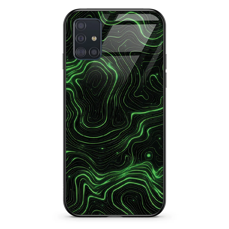 Glass Phone Case Topographic Green - Image 25