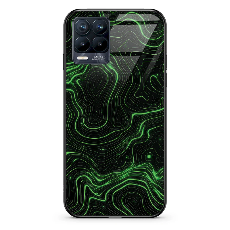 Glass Phone Case Topographic Green - Image 29