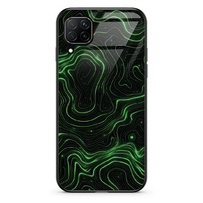 Glass Phone Case Topographic Green - Image 33