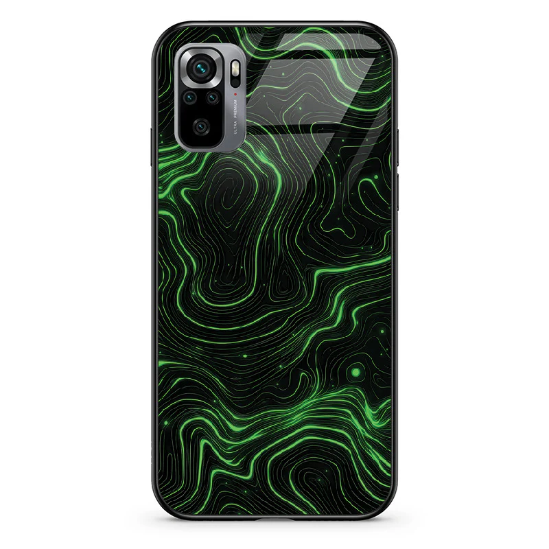 Glass Phone Case Topographic Green - Image 34