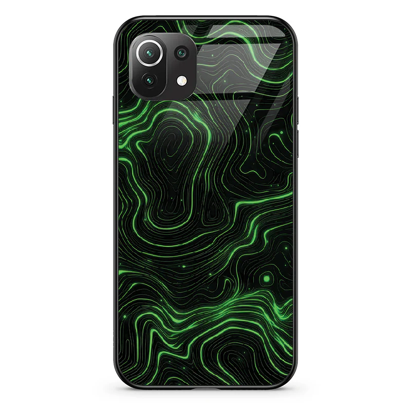 Glass Phone Case Topographic Green - Image 40