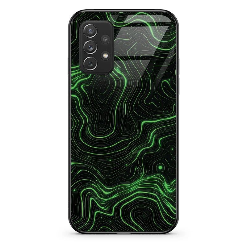 Glass Phone Case Topographic Green - Image 49