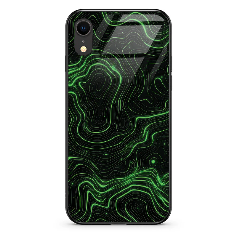 Glass Phone Case Topographic Green - Image 53
