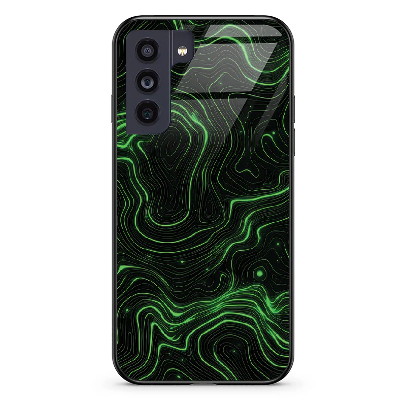 Glass Phone Case Topographic Green - Image 57