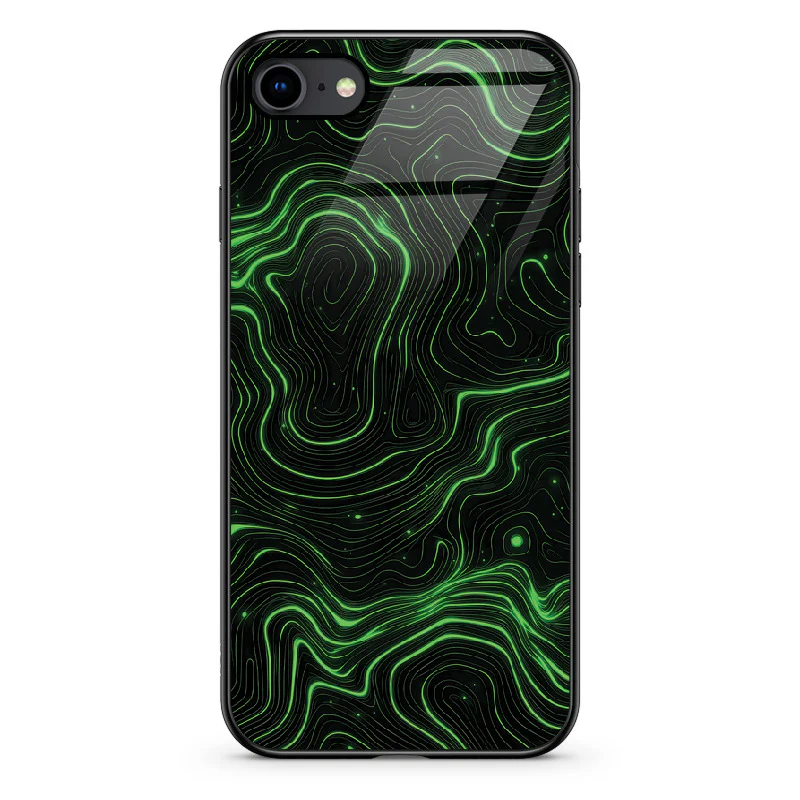 Glass Phone Case Topographic Green - Image 62