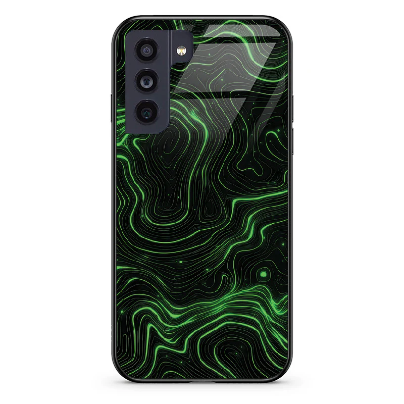 Glass Phone Case Topographic Green - Image 68