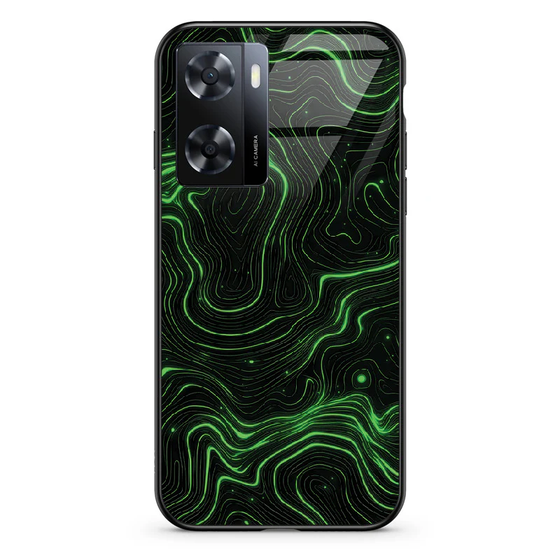 Glass Phone Case Topographic Green - Image 69