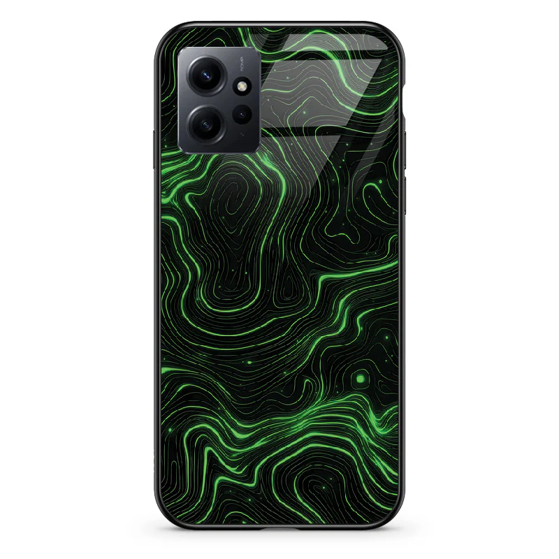 Glass Phone Case Topographic Green - Image 75