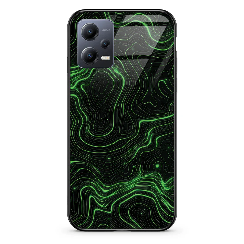 Glass Phone Case Topographic Green - Image 76