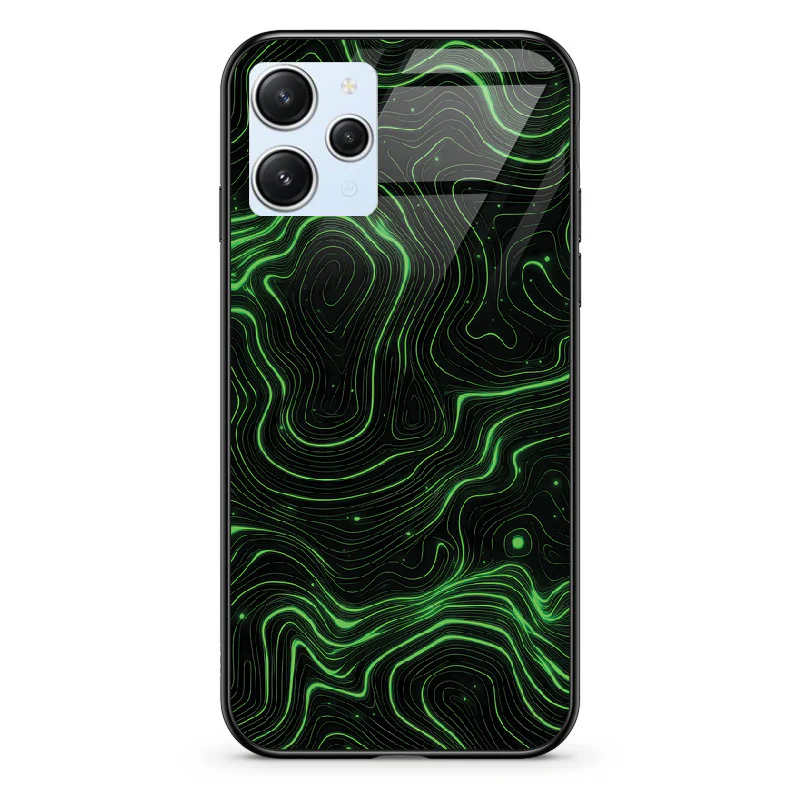 Glass Phone Case Topographic Green - Image 79
