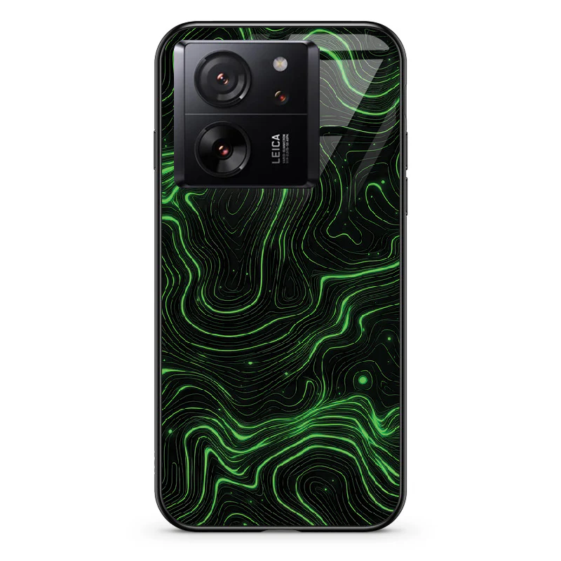 Glass Phone Case Topographic Green - Image 84