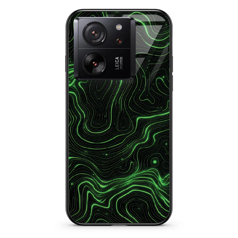 Glass Phone Case Topographic Green - Image 85