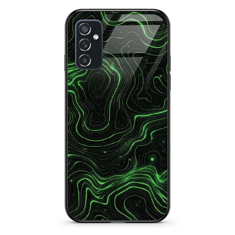 Glass Phone Case Topographic Green - Image 92