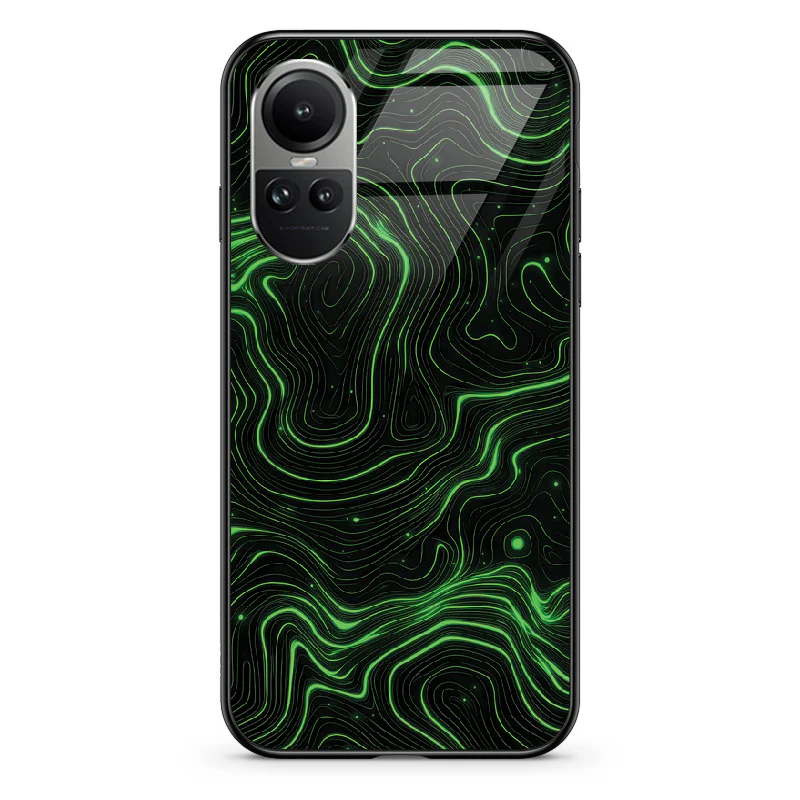 Glass Phone Case Topographic Green - Image 97