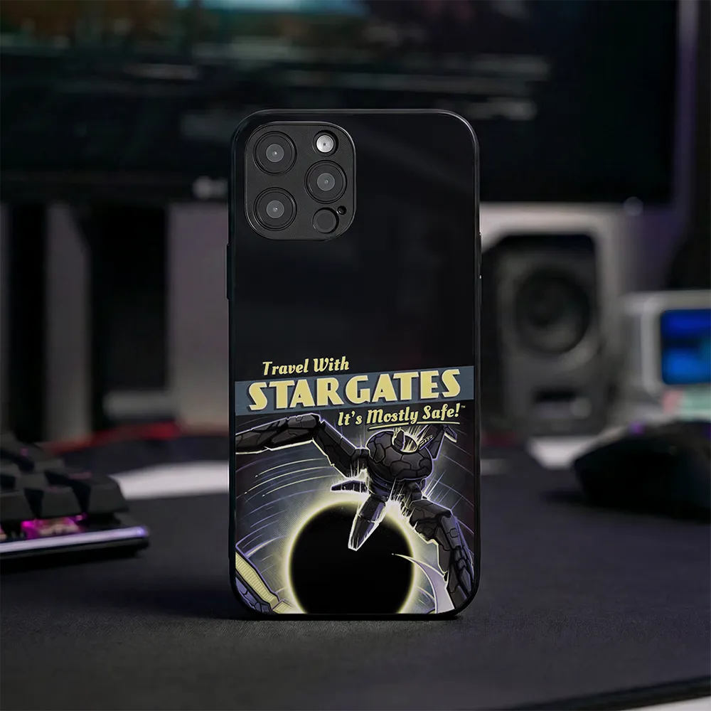 Glass Phone Case Travel with Stargates